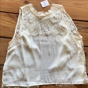 Free people NWT lace tank blouse